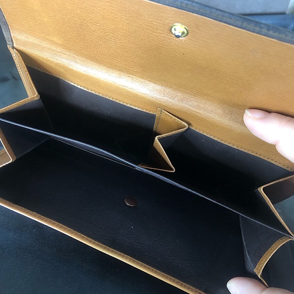 LOEWE Wallet Two Tone Trifold Leather Clutch Made In Spain - Picture 6 of 16